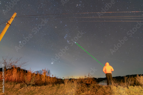 stars orion laser man photo