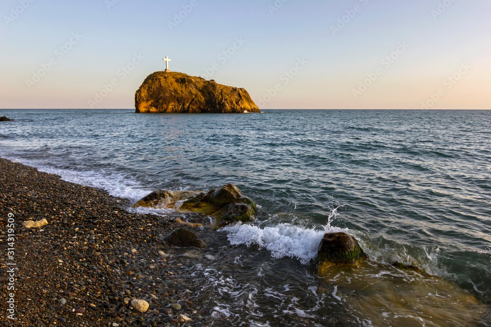 Fototapeta premium A quiet evening on the beach Fiolent.