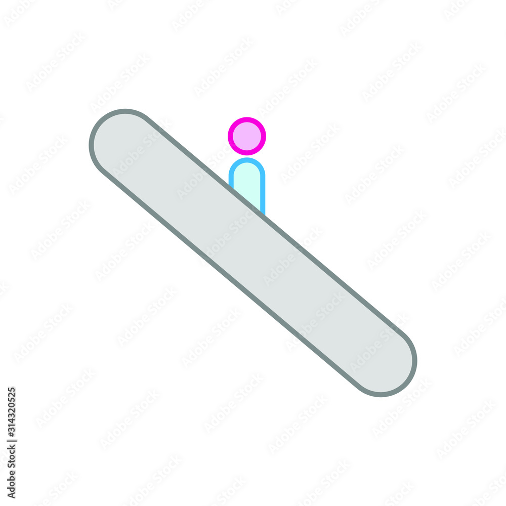 vector icon with escalator shape vector icon with escalator shape