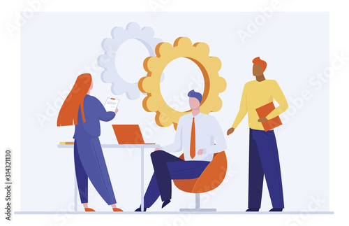 Business team working on project