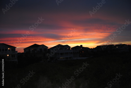 sunset over rooftops