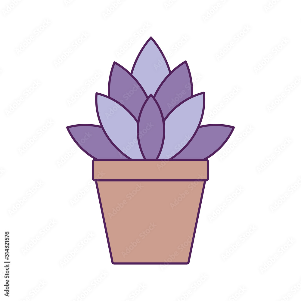 potted leaves plant fill line potted leaves plant fill line