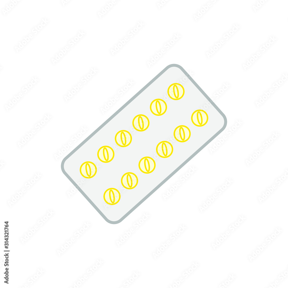 vector icon of pills with simple shapes vector icon of pills with simple shapes
