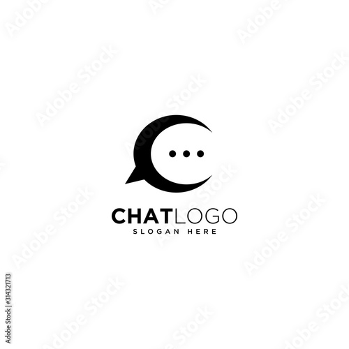 Letter C Chat Logo Template Design, Talk Logo, designed for chat applications