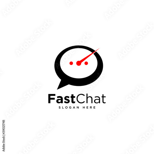 Fast Chat Logo Template Design, Talk Logo, designed for chat applications