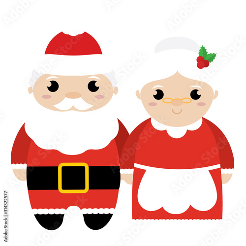 Santa Claus and mrs Claus