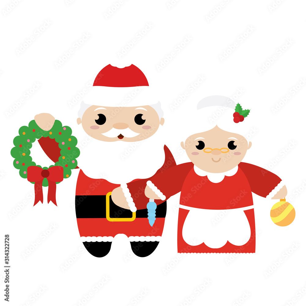 Santa Claus and mrs Claus Santa Claus and mrs Claus