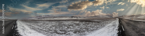 Icelandic Tundra after a snowfall