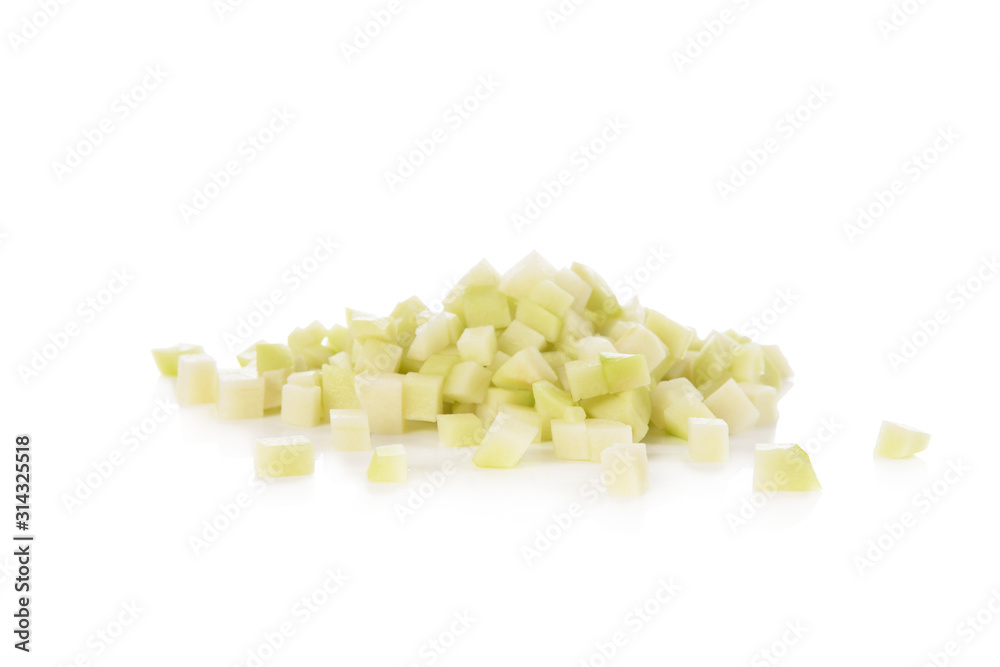 Cubed Chayote Squash Cubed Chayote Squash