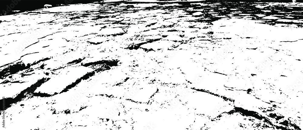 Naklejka premium Rough black and white texture vector. Distressed overlay texture. Grunge background. Abstract textured effect. Vector Illustration. Black isolated on white background. EPS10.
