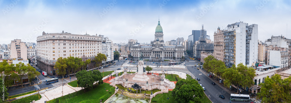 Panorama of the city of Buenos Aires, Argentina - obrazy, fototapety, plakaty 
