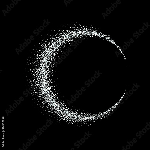 Vector abstract crescent background Silvery fine dust Logo eps 10