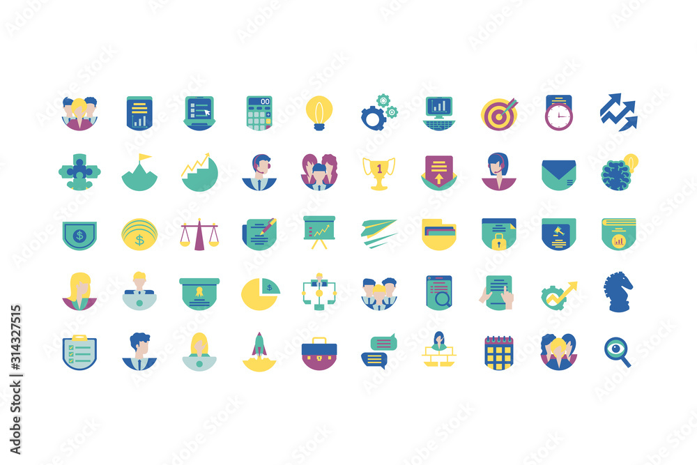 Strategy and management icon set vector design Strategy and management icon set vector design