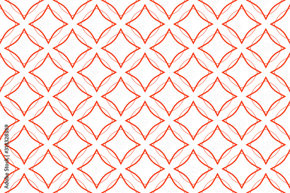 Naklejka premium Seamless geometric pattern design illustration. Background texture. In red, white colors.