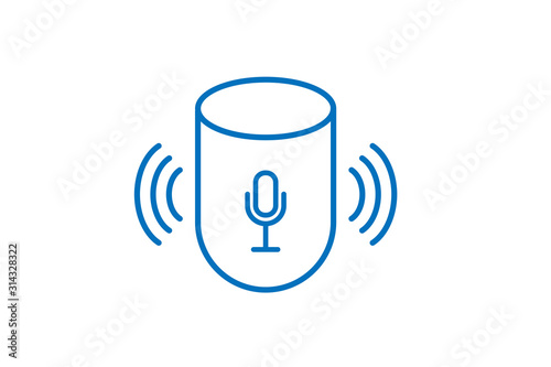 voice assistant icon vector 
