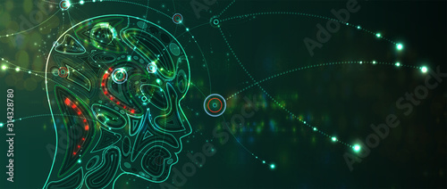 Conceptual technology illustration of artificial intelligence