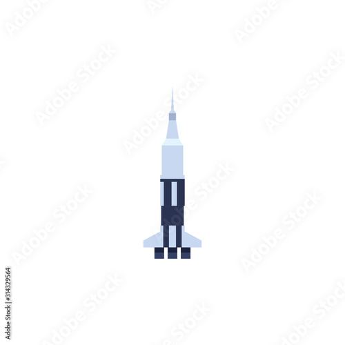 space shuttle flat style icon