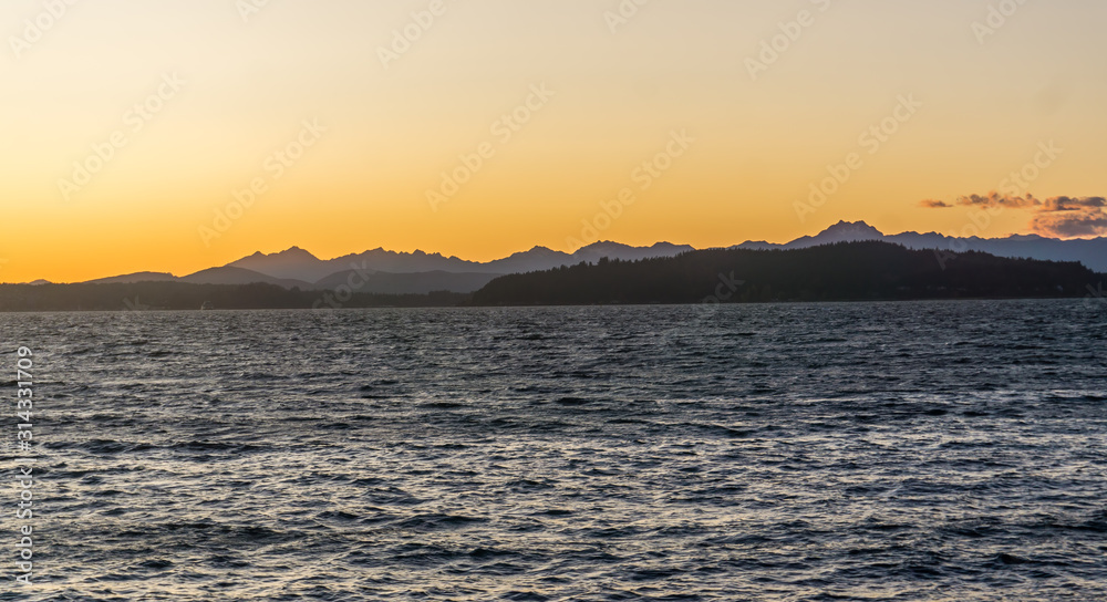 Olympic Mountains Silhouette 2