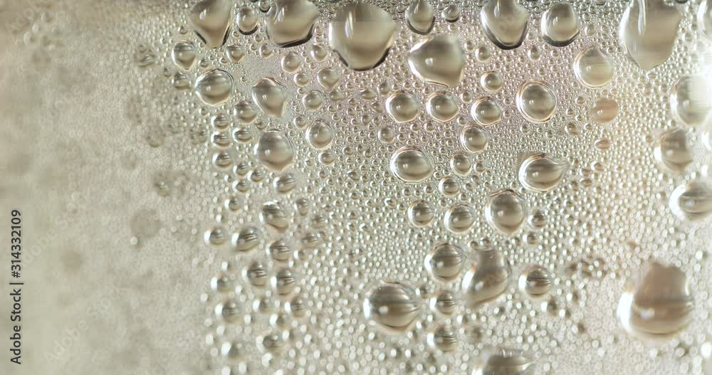 Drops of water on the glass Drops of water on the glass