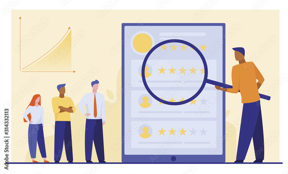 Marketing group analyzing customer satisfaction Marketing group analyzing customer satisfaction
