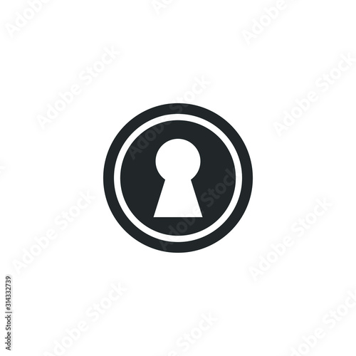 Black key hole icon template color editable. Security, protection concept symbol vector sign isolated on white background illustration for graphic and web design.