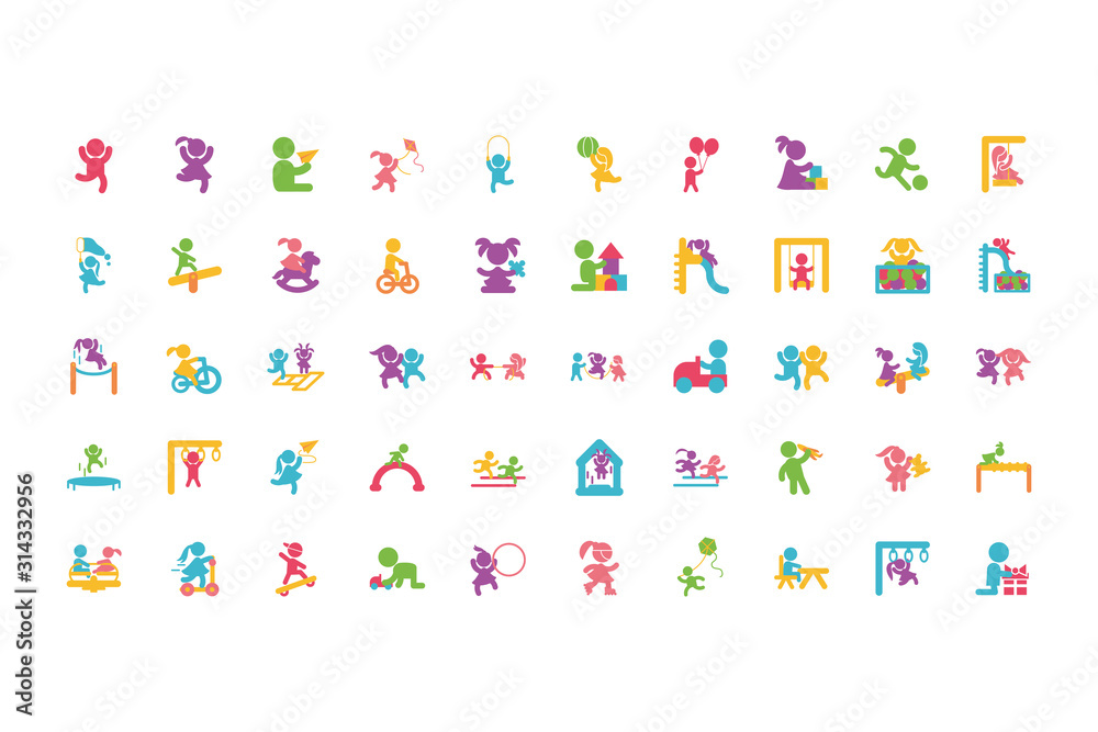 Isolated set of boys and girls avatars vector design Isolated set of boys and girls avatars vector design