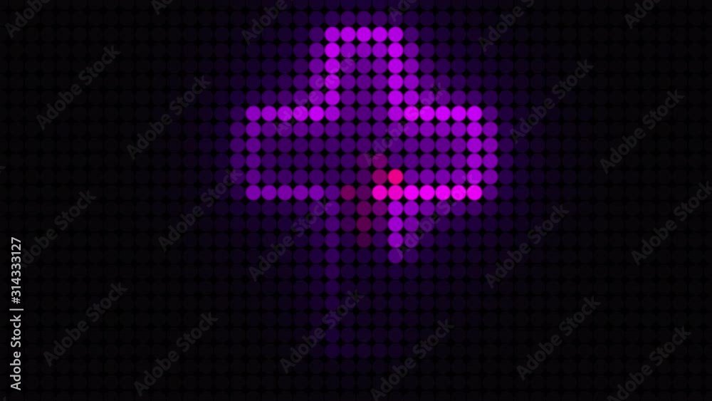Computer generated bright display of running dottes lights. 3D rendering of led background for disco Computer generated bright display of running dottes lights. 3D rendering of led background for disco