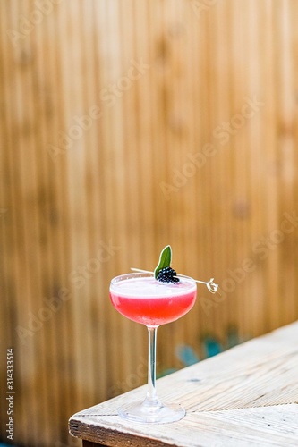 Fotografie Fruity cocktail on a table