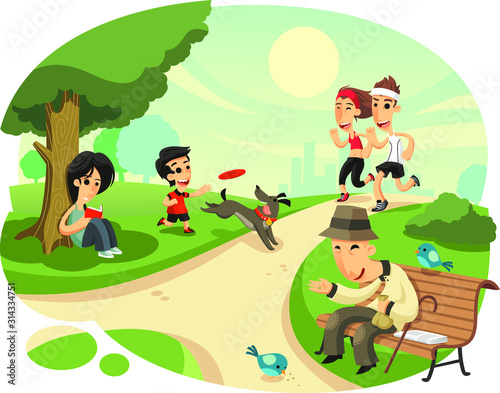 people at the park