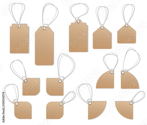 Price tags, empty labels, Sale tags and labels
