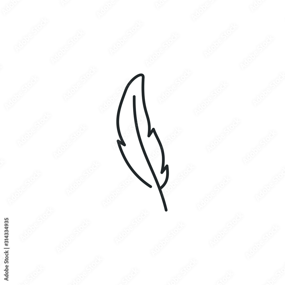 Feather, Pen icon template color editable. Feather symbol vector sign isolated on white background illustration for graphic and web design. Feather, Pen icon template color editable. Feather symbol vector sign isolated on white background illustration for graphic and web design.