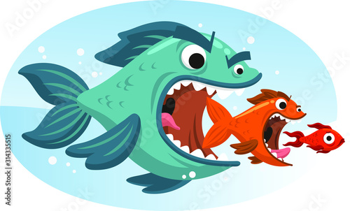 the big fish eats the small
