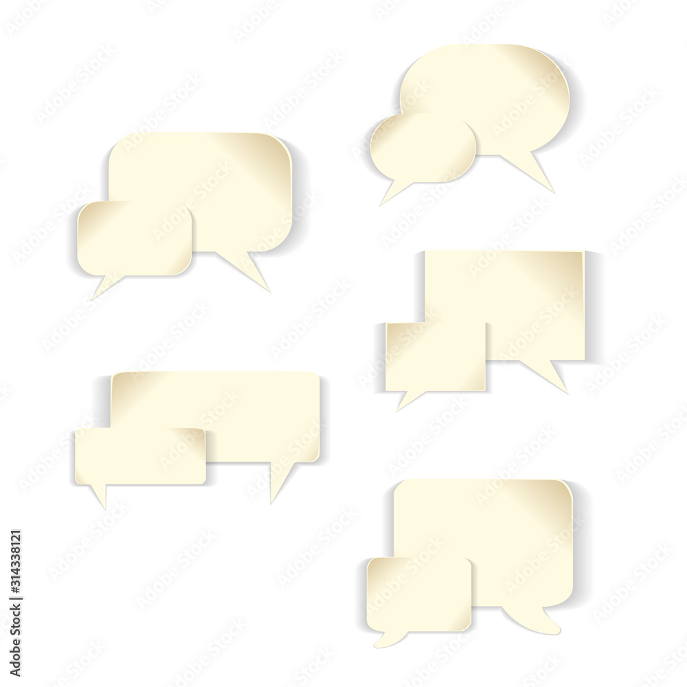 set of flat message bubbles show set of flat message bubbles show