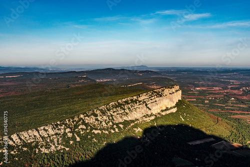 The Hortus cliff from the Pic Saint-Loup Summit near Montpellier