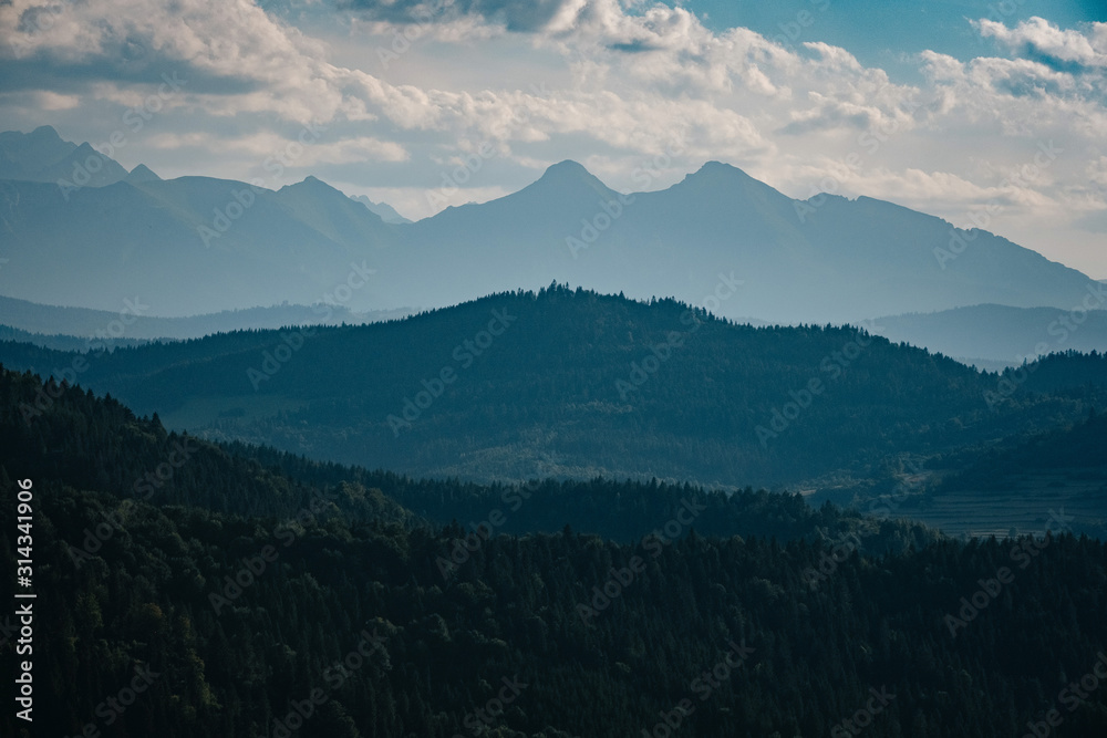 Summer mountain landscape in Slovakia, travel concept