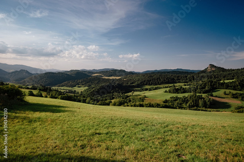 Summer mountain landscape in Slovakia, travel concept