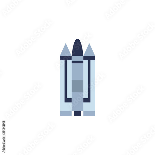 space shuttle flat style icon