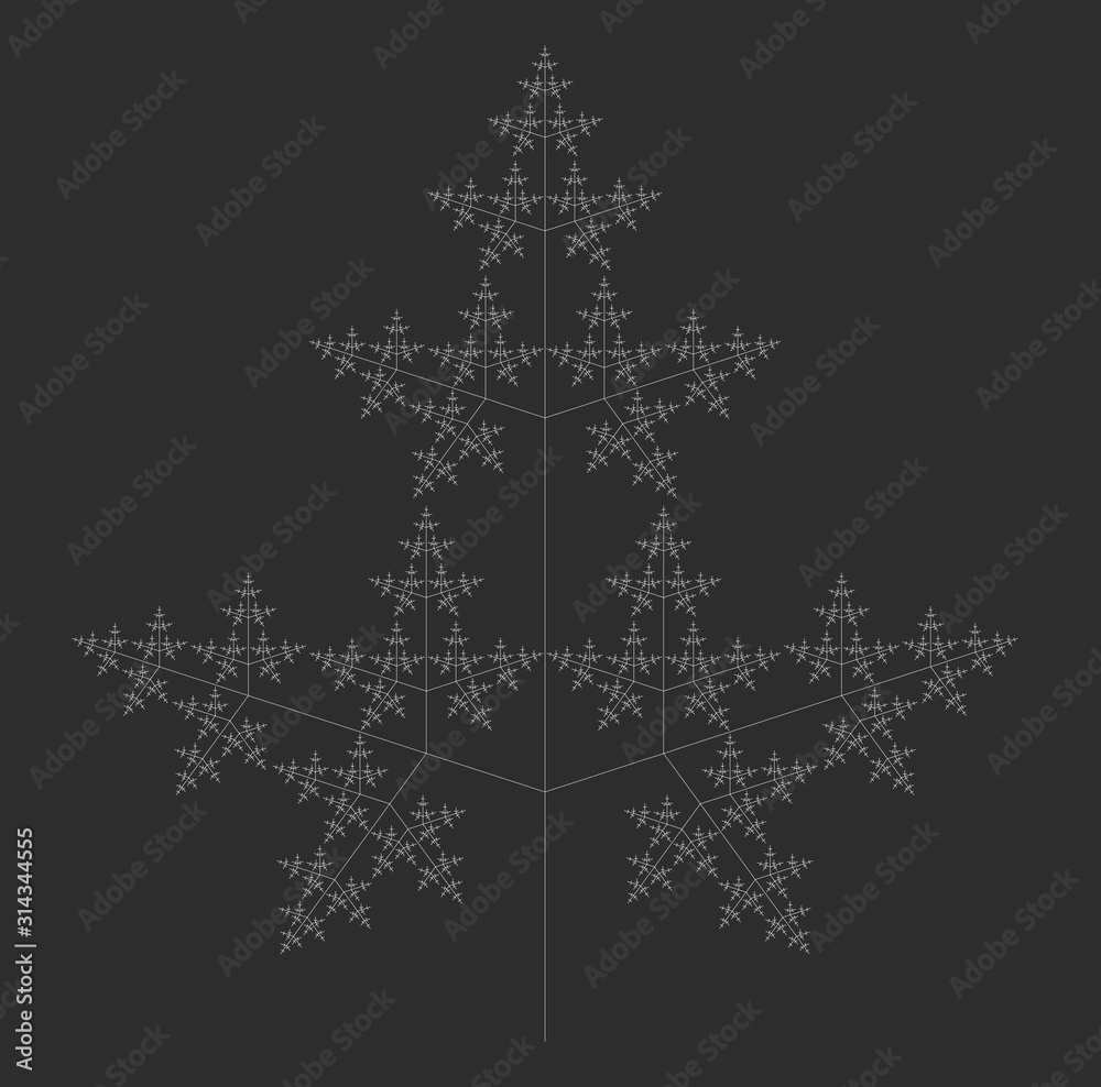 Vector Dendritic Self-Similar Design - Tree Like L-system Mathematical ...