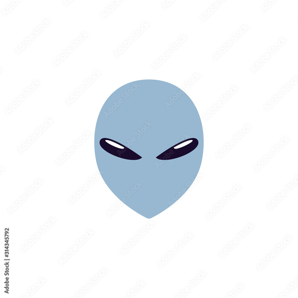 space alien flat style icon space alien flat style icon