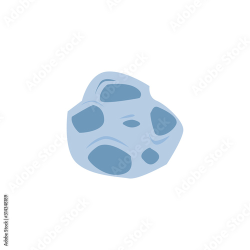 space asteroid flat style icon