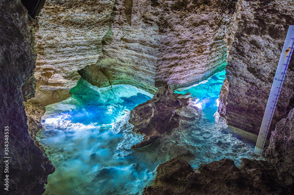 Gallery in the karst cave