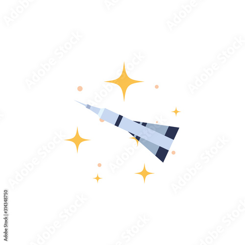 space shuttle flat style icon