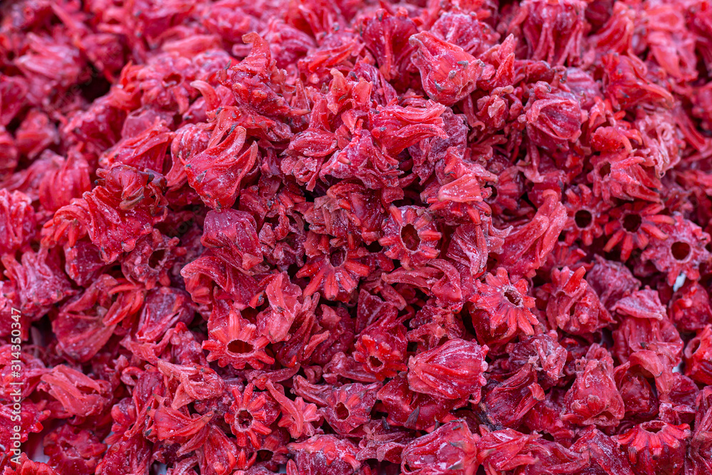 Fototapeta premium getrocknete Hibiskusblüten