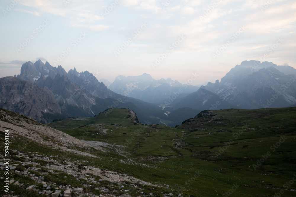 Dolomites Mountains in Italy mountain range panorama 