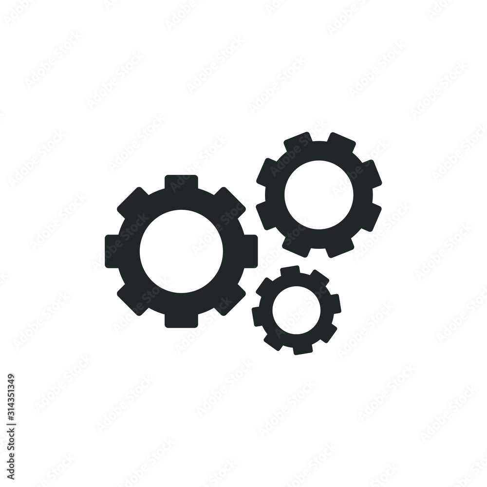 Gear tool or button for web application icon template color editable. Settings symbol vector sign isolated on white background illustration for graphic and web design. Gear tool or button for web application icon template color editable. Settings symbol vector sign isolated on white background illustration for graphic and web design.
