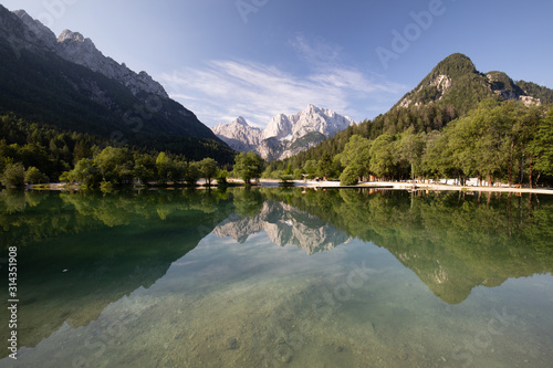 Jasna Lake in Kranjska Gora Slovenia mountains reflection