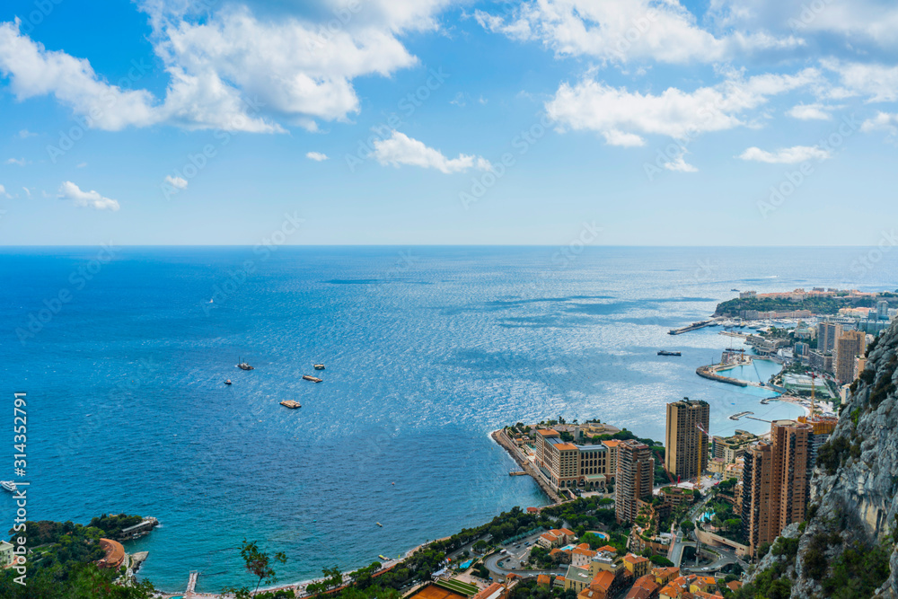 Larvotto, district of Monaco, top view