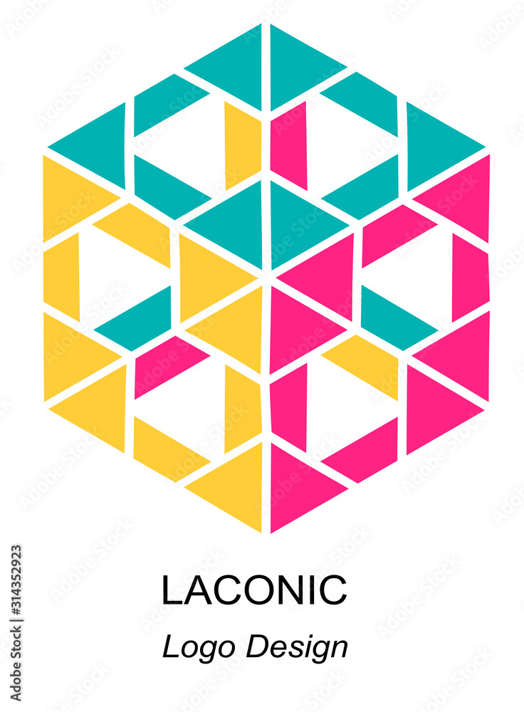 Fototapeta premium Vector Bright Laconic Snowflake Logotype - Geometric Logo Concept Design