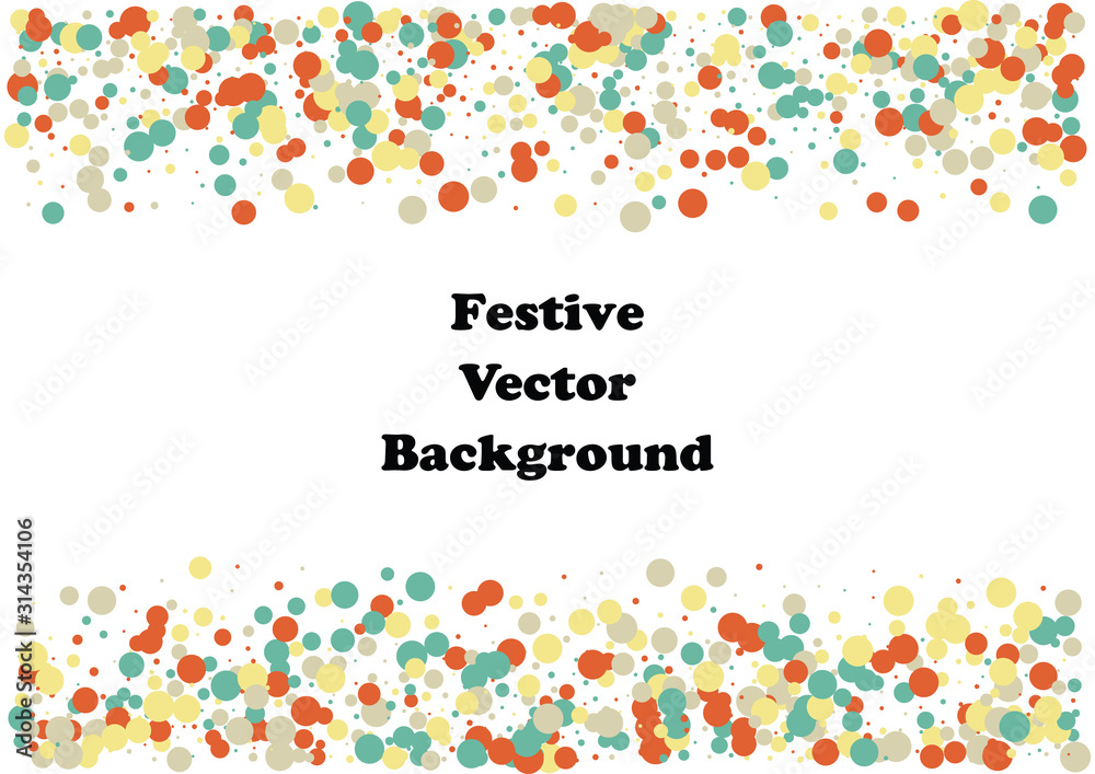 Festive color round confetti background. Abstract frame confetti texture for holiday, postcard, poster, website, carnivals, birthday and children's parties. Cover confetti mock-up. Wedding card layout Festive color round confetti background. Abstract frame confetti texture for holiday, postcard, poster, website, carnivals, birthday and children's parties. Cover confetti mock-up. Wedding card layout