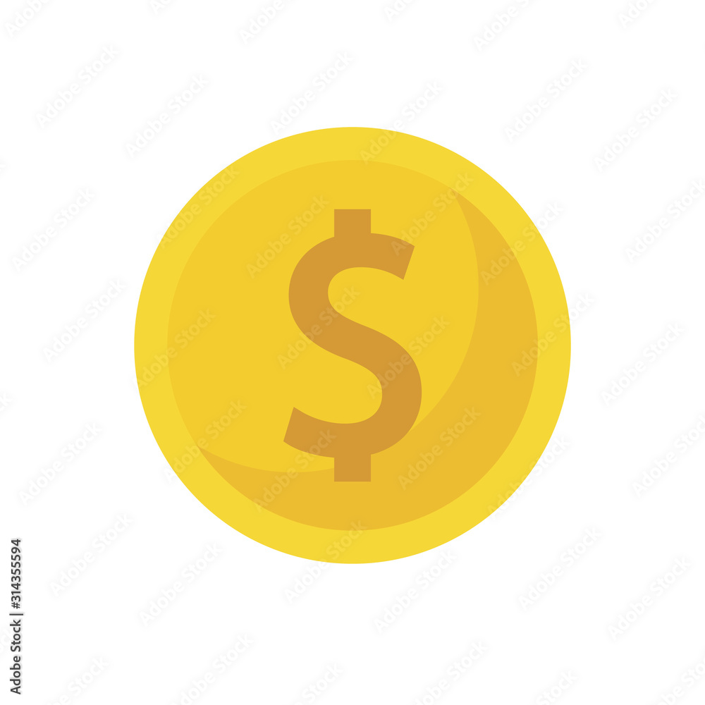 Coins with dollar sign money bills. Vector eps 10 Coins with dollar sign money bills. Vector eps 10